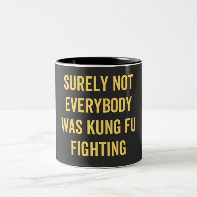Det var inte alla som kämpade mot Kung fu Två-Tonad Mugg (Center)
