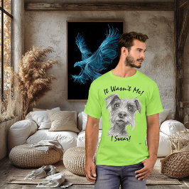 Det var inte jag! Rolig hund T-shirt - Jag svär!