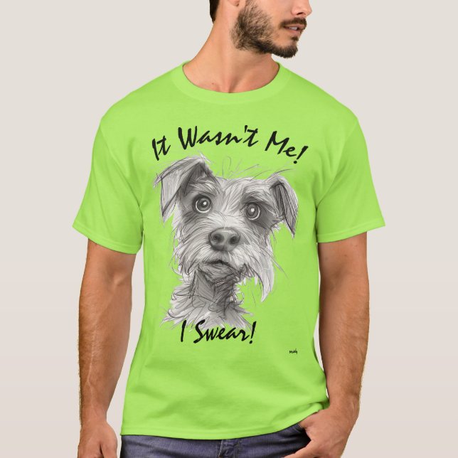 Det var inte jag! Rolig hund T-Shirt - jag svenska (Framsida)