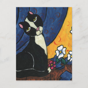 Det var inte jag - Tuxedo Cat Vykort
