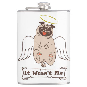 Det var inte min ängel som pug roligt citat fickplunta