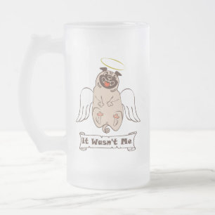 Det var inte min ängel som pug roligt citat frostat ölglas