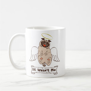 Det var inte min ängel som pug roligt citat kaffemugg