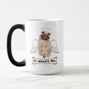 Det var inte min ängel som pug roligt citat magisk mugg