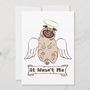 Det var inte min ängel som pug roligt citat meddelande