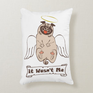 Det var inte min ängel som pug roligt citat prydnadskudde