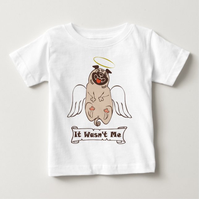 Det var inte min ängel som pug roligt citat t shirt (Framsida)