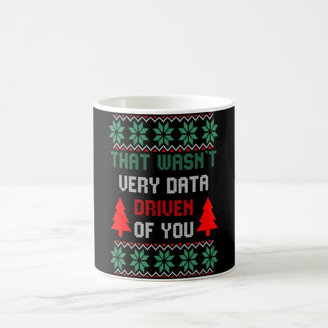 Det var inte särskilt datadriven ful jultröja Xmas Kaffemugg (Center)