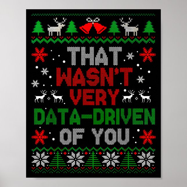Det var inte särskilt datadrivet av dig jul Xmas Poster (Framsidan)