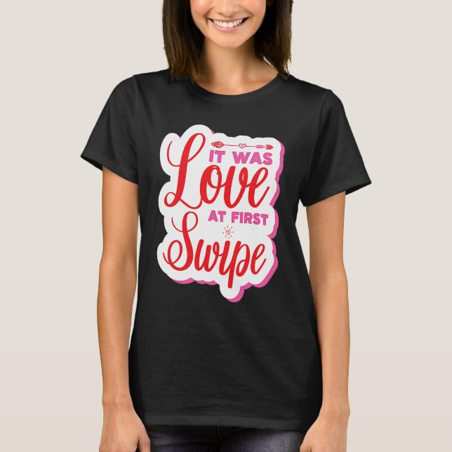 Det var Kärlek vid första svepningen ett par Bröll T Shirt (Framsida)