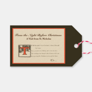 Det var kvällen före julklappens Märkre Presentetikett