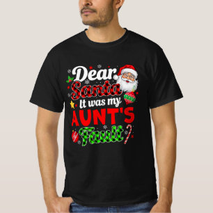 Det var min Moster Fault Funny Family-jul T Shirt