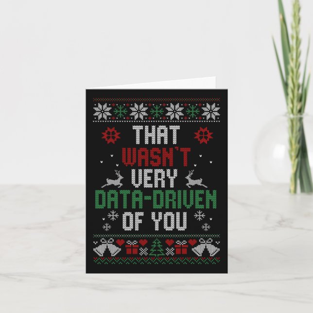 Det var mycket data som drev på dig till jul Julaf Kort (Framsida)