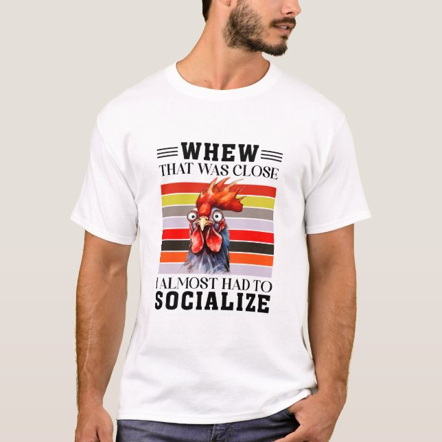 Det var nära - roligt citat t shirt (Framsida)