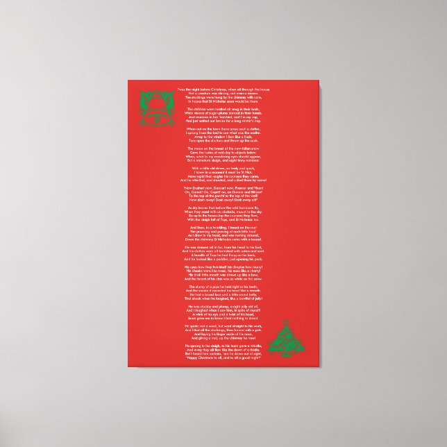 Det var natten före jul-Dikt Canvas (Framsida)