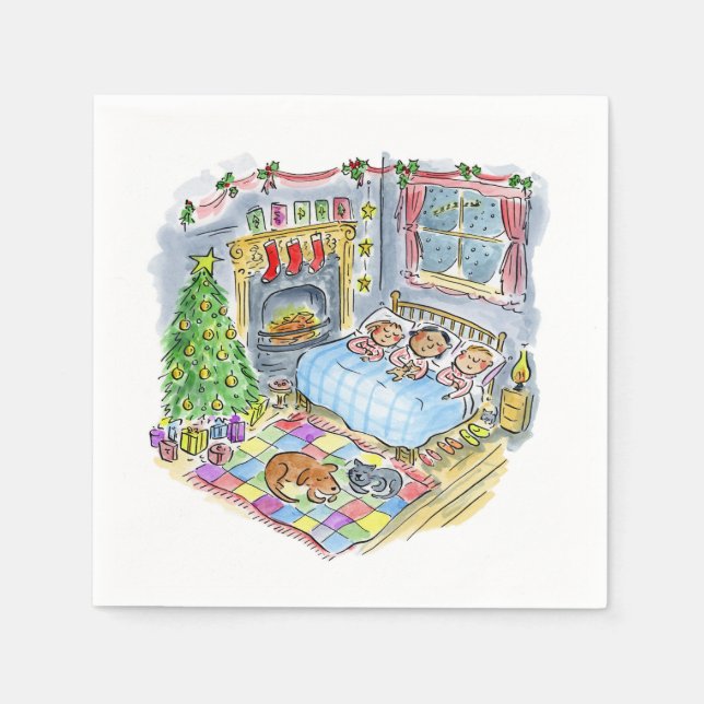 Det var natten före jul pappersservett (Framsidan)