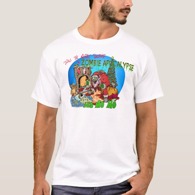 Det var natten före Zombies Tee Shirt (Framsida)