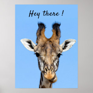 Det var roligt Giraffe-foto med text Poster