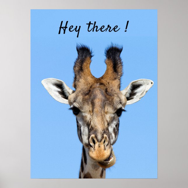 Det var roligt Giraffe-foto med text Poster (Framsidan)