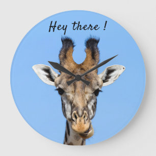 Det var roligt Giraffe-foto med text Stor Klocka