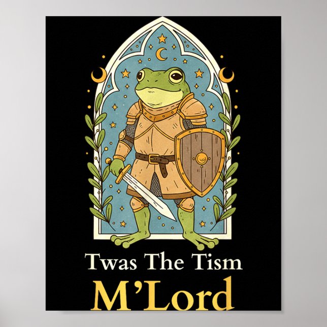 Det Var Tism M Lord Frog Knight - Autism Acceptans Poster (Framsidan)