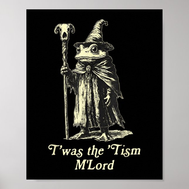 Det var Tism Mlord Funny Frog-guiden Meme Autism Poster (Framsidan)