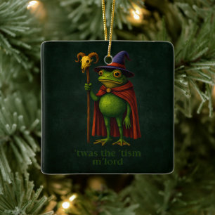 Det var 'Tismen M'Lord Groda Meme Autism Acceptans Julgransprydnad Keramik