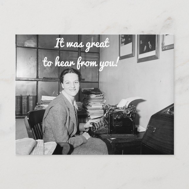 Det var Underbart att höra från ditt vykort (Framsida)