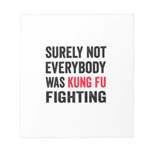Det var väl inte alla som kämpade mot Kung-Fu Anteckningsblock