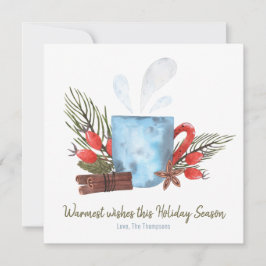 Det varmaste Helgdag Mysiga Mugg Julkort