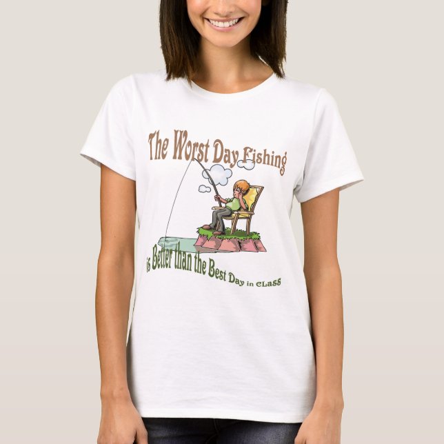 Det värsta fiskedagen t-shirt (Framsida)
