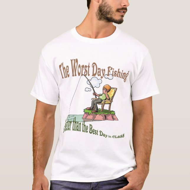 Det värsta fiskedagen t shirt (Framsida)