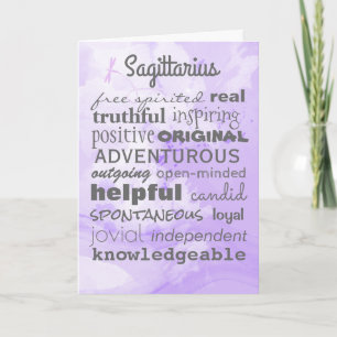 Det väsentliga Sagittariusfödelsedagkortet Kort