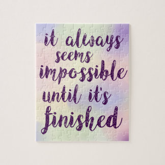 Det verkar alltid omöjligt pussel