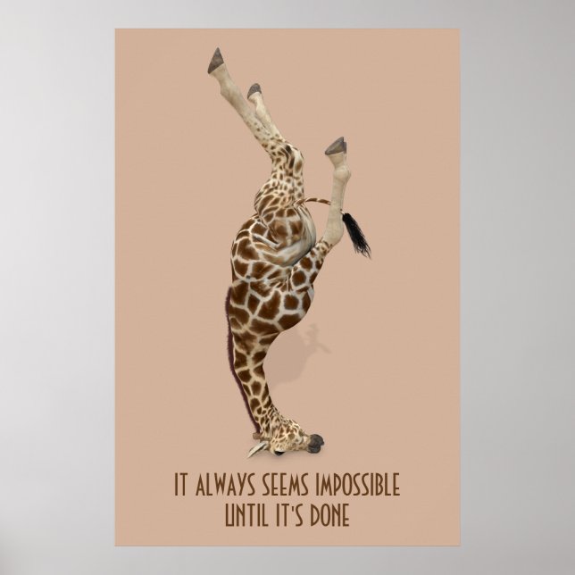 Det verkar alltid omöjligt tills det är klart Yoga Poster (Framsidan)