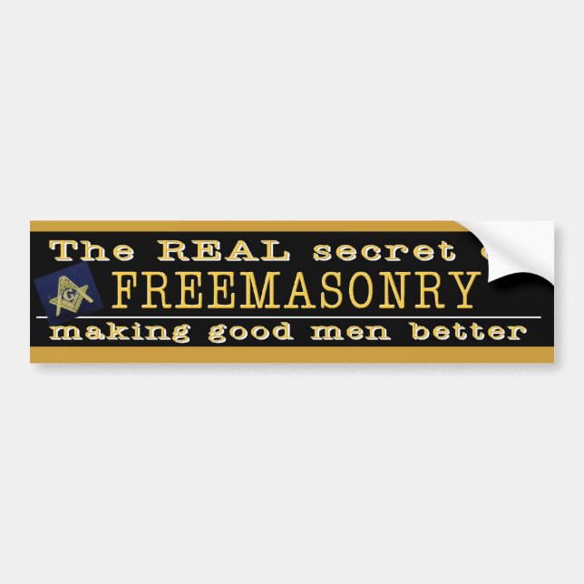 Det VERKLIGA hemliga Masonic Bildekal (Framsidan)