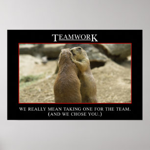 Det verkliga menande av teamwork (v) poster