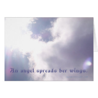 Det verkliga molnet En ängel sprider hennes vingar Hälsningskort