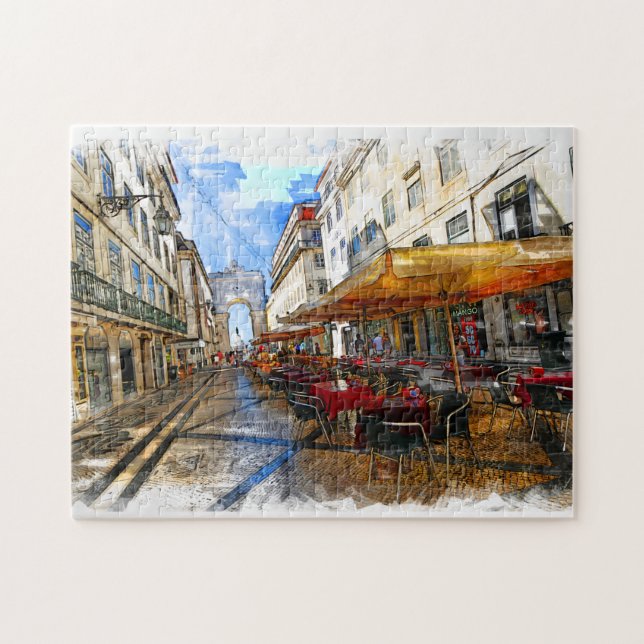 Det verkliga Portugal-Lissabon Pussel (Horisontell)