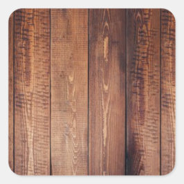 Det verkliga träets utseende fyrkantigt klistermärke