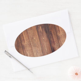 Det verkliga träets utseende ovalt klistermärke