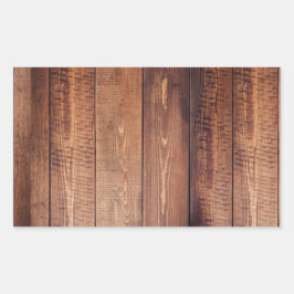 Det verkliga träets utseende rektangulärt klistermärke