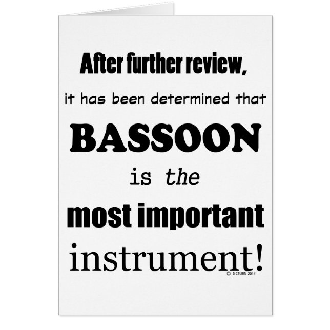 Det viktigaste Bassnart-instrumentet Hälsningskort (Framsidan)