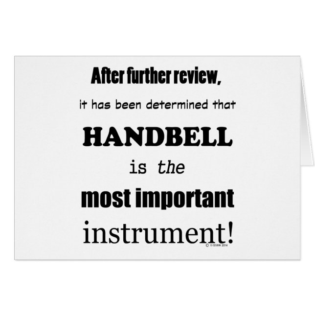 Det viktigaste instrumentet för handklocka hälsningskort (Framsidan Horizontal)
