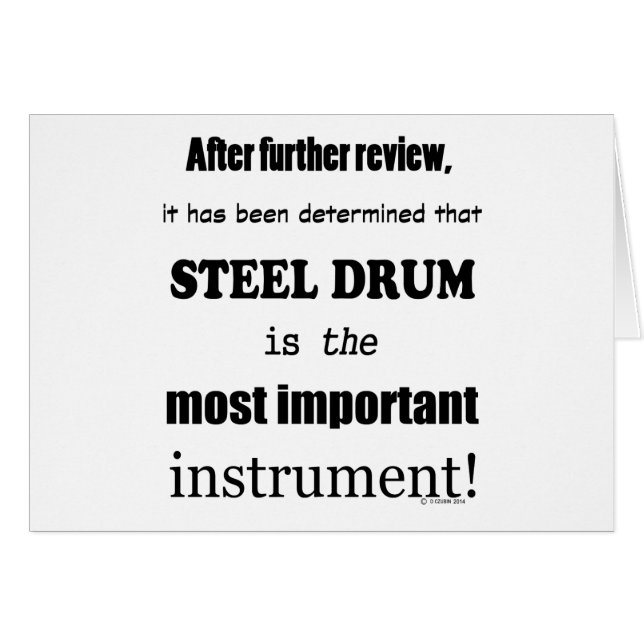 Det viktigaste instrumentet ståltrumma hälsningskort (Framsidan Horizontal)
