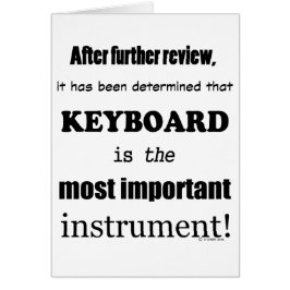 Det viktigaste instrumentet tangentbord hälsningskort