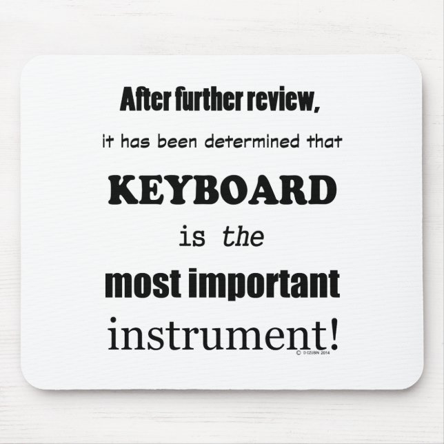 Det viktigaste instrumentet tangentbord musmatta (Framsidan)