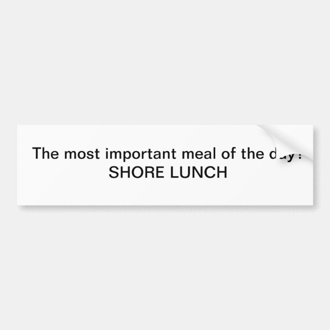 Det viktigaste målet av dagen?  Kustlunch Bildekal (Framsidan)