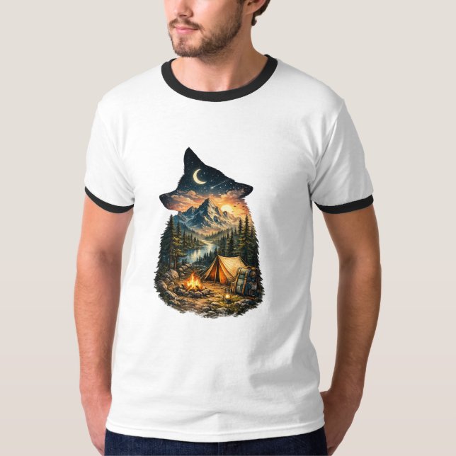 Det vilda campingäventyret t shirt (Framsida)