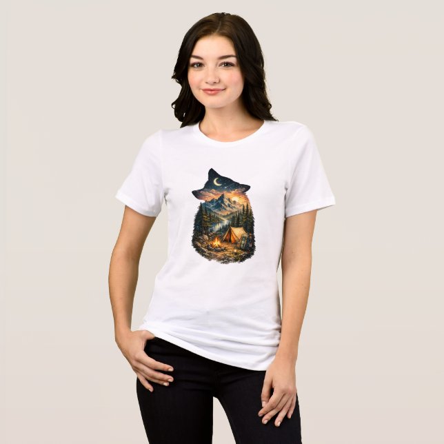 Det vilda campingäventyret t shirt (Framsida Full)